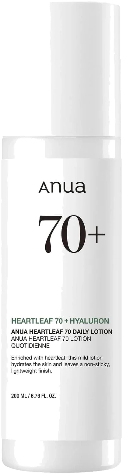 Anua Heartleaf 70 Daily Lotion in its Korean-market bottle